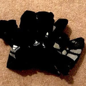 Black adidas softball socks